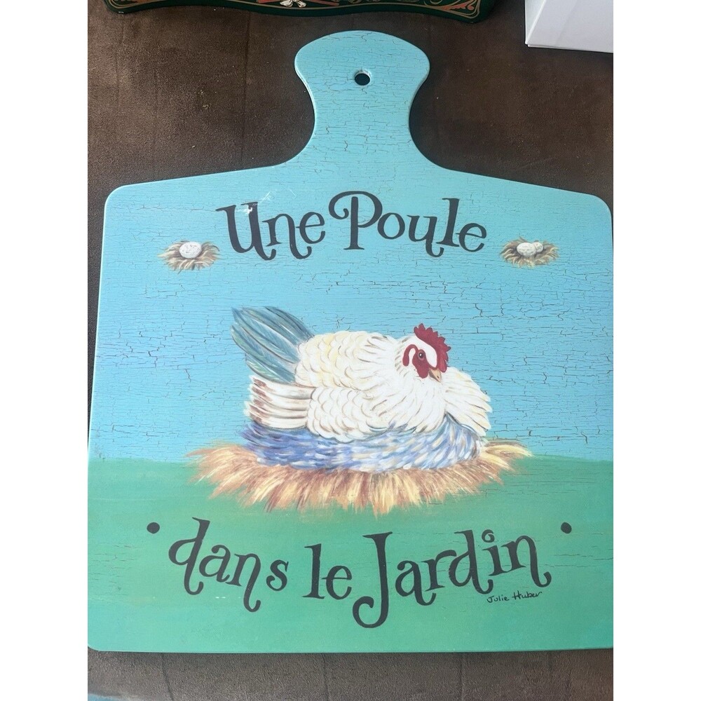 Vtg. Une Poule Dan's Le Jardin By Julie Huber